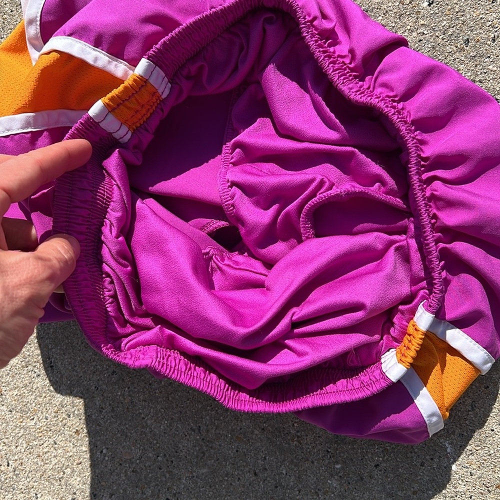 Nike purple orange Tempo running Shorts S Small athletic - Picture 6 of 8